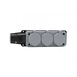 Listwa gumowa 3x230V 16A IP54 szara