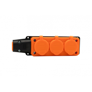 Listwa gumowa 3x230V 16A IP54 pomarańczowa