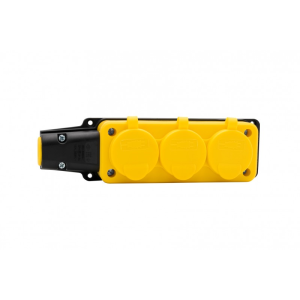 Listwa gumowa 3x230V 16A IP54 żółta