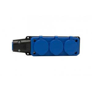 Listwa gumowa 3x230V 16A IP54 niebieska