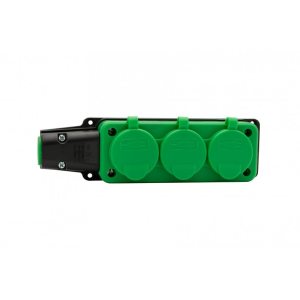 Listwa gumowa 3x230V 16A IP54 zielona