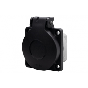 Gniazdo tablicowe 16A 2P+Z 250V IP44 - B czarne F-ELEKTRO