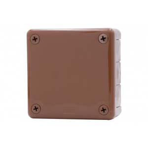 Puszka H55-M 98x98x42 IP55 12-wyl. brązowa