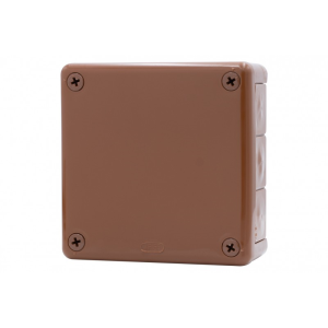 Puszka H55-L 118x118x46 IP55 12-wyl. brązowa