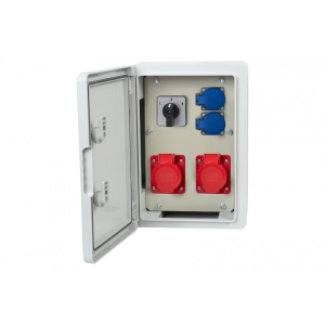 Rozdzielnica budowlana RB-250 16/5, 32/5, 2x230V, L/P(32A)