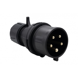 Wtyczka siłowa 32A 5p czarna IP44