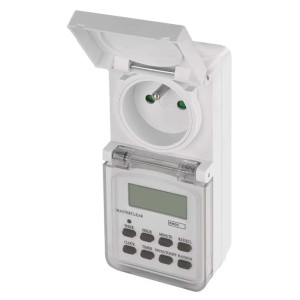 Cyfrowy tygodniowy programator czasowy do gniazda max.16A, zewnętrzny IP44, P5507N, EMOS