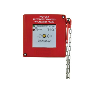 PPWP-A Przycisk przeciwpożarowego wyłącznika prądu PPWP 2xLED zielona/czerwona; W0-PPWP-A M1/2K XY ZC, PROMET