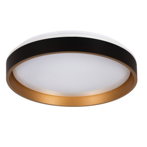 Plafoniera LED sterowana pilotem max 25W max 1460lm, 2700/4000/6500K, IP20, okrągła czarna/złota, SOLN LED CCT DIM BG; 39111, KANLUX
