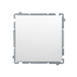 SIMON BASIC Przycisk pojedynczy zwierny bez piktogramu 10A 250V, moduł, zaciski szybkozłącza, biały; BMP1.01/11