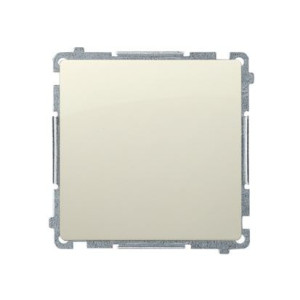 SIMON BASIC Przycisk pojedynczy zwierny bez piktogramu 10A 250V, moduł, zaciski szybkozłącza, beż; BMP1.01/12