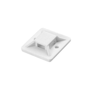Uchwyt opaski kablowej, samoprzylepny, 20x20mm, biały, (10 szt.)