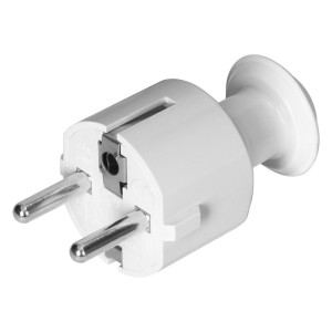 Wtyczka Prosta Uni-schuko z Uziemieniem 16A 230V Biała – OR-AE-13304/W ORNO