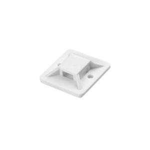 Uchwyt opaski kablowej, samoprzylepny, 30x30mm, biały, (10 szt.)