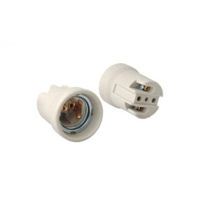 Oprawka ceramiczna E40 bialy
