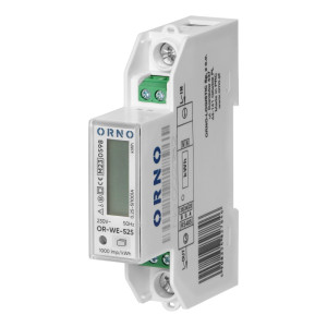 Licznik 1-faz zużycia energii elektroniczny 80A,MID,RS485,dodatkowy wskaźnik, wyjście impulsowe, przycisk RESET, 2 modły, DIN TH-35