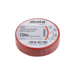 Taśma izolacyjna 15mm x 0,13mm CZERWONA 10m 1 szt.