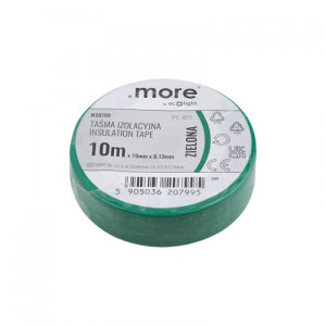 Taśma izolacyjna 15mm x 0,13mm ZIELONA 10m 1szt.