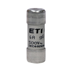Wkładka topikowa cylindryczna, CH10x38 gG 6A/500V; 002651015, ETI POLAM