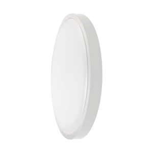 30W Plafon LED z mikrofalowym czujnikiem ruchu / Średnica: 420mm / Barwa:4000K / Klosz: Okrągły mleczny biała ramka / IP44
