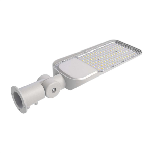 Oprawa uliczna LED 50W 6750lm z regulowanym uchwytem, barwa światła chłodna biel 6500K, obudowa szara IP65, 5 lat gwar, Chip SAMSUNG; 2120425 V-TAC