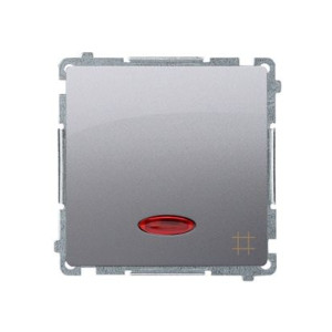 BASIC Łącznik krzyżowy z podświetleniem (moduł), 10AX, 250V~, zaciski śrubowe; stal inox