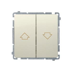 BASIC Przycisk żaluzjowy (moduł) 10AX, 250V~, zaciski śrubowe; beż
