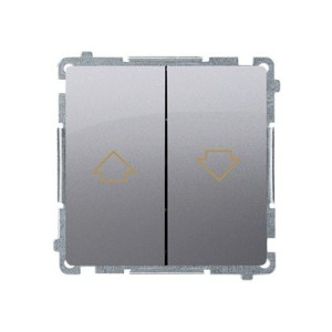 BASIC Przycisk żaluzjowy (moduł) 10AX, 250V~, zaciski śrubowe; stal inox