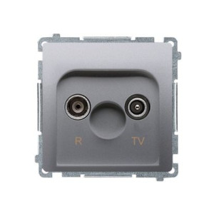 BASIC Gniazdo antenowe R-TV końcowe, separowane (moduł); stal inox