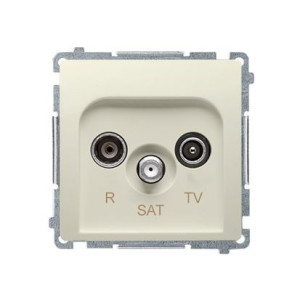BASIC Gniazdo antenowe R-TV-SAT końcowe (moduł); beż *Może być użyte jako gniazdo zakończeniowe do gniazd przelotowych R-TV-SAT