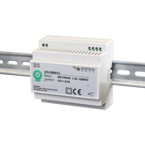 Zasilacz modułowy 12VDC/8,3A 100W plastic na szynę TH; DIN100W12, POS