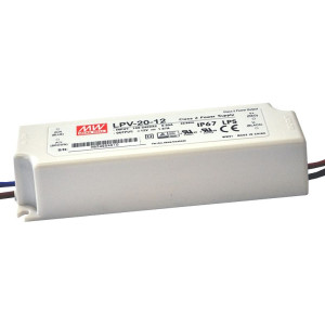 Zasilacz LED 12VDC 60W IP67 kl.II wymiary 162,5x42,5x32mm, LPV-60-12V-IP67-MW; ORO15013 MEAN WELL