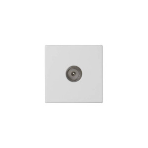 Płytka K45 gniazdo TV męskie 45×45mm czysta biel