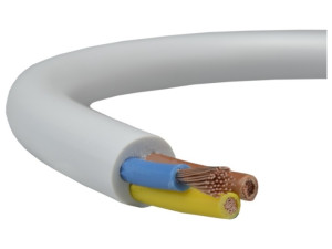 Przewód warsztatowy OWY 3x4,0 żo H05VV-F oponowy 300/500V, linka, BIAŁY, krążek 100m; ELEKTROKABEL