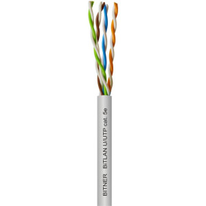 Kabel do sieci teleinformatycznych U/UTP 4x2x24AWG (0,5) cat. 5e 200MHz, skrętka nieekranowana UTP, szpula=500m, BiTLAN; BITNER