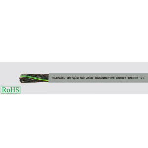 Kabel sterowniczy JZ-500 5G0,75 QMM 300/500V elastyczny, żyły czarne numerowane; 10035, HELUKABEL