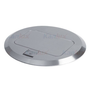Puszka podłogowa BIURO+ 04-0042-100 IP20 ALUMINIUM na 3-moduły 1/2 K45