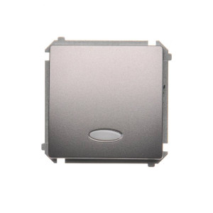 BASIC Przycisk pojedynczy zwierny bez piktogramu z podświetleniem (moduł) 10AX, 250V~, zaciski śrubowe; inox