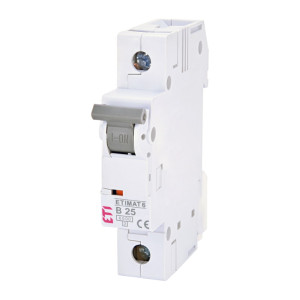Wyłącznik nadprądowy 1P B 25A 6kA AC, ETIMAT 6 1p B25; 002111518, ETI POLAM