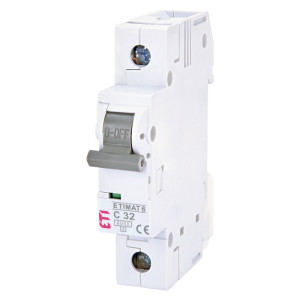 Wyłącznik nadprądowy 1P C 32A 6kA AC, ETIMAT 6 1p C32; 002141519, ETI