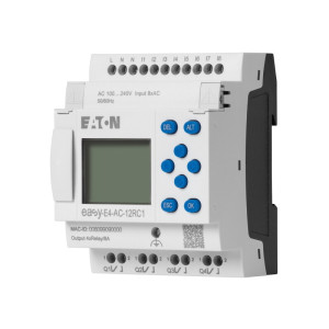 Przekaźnik programowalny z wyświetlaczem easy E4 230VAC/DC, 8DI, 4DO-R; EASY-E4-AC-12RC1; 197215, EATON ELECTRIC