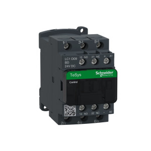 Stycznik mocy TeSys D 3P 9A 4kW AC-3 400V, cewka 24VDC, styki pomocnicze 1NO 1NC (1Z 1R), zaciski śrubowe; LC1D09BD, SCHNEIDER ELECTRIC