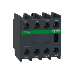 Styki pomocnicze 3NO+1NC (3Z+1R), montaż czołowy, zaciski śrubowe, Tesys Deca; LADN31, SCHNEIDER ELECTRIC