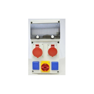 Rozdzielnica przenośna 11M 1x32A/5P, 1x16/5P, 2x230V, wyłącznik L-O-P