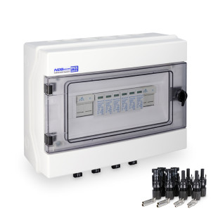 Rozdzielnica fotowoltaiczna natynkowa RH-12 PVx2 Ucpv=1000VDC, ogranicznik typ T1+T2, złaczki MC4, IP65 biała; 36.652 ELEKTRO-PLAST OPATÓWEK