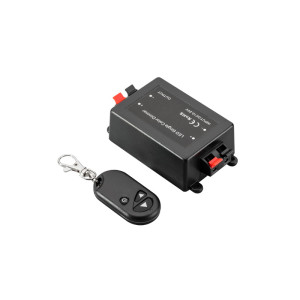 Ściemniacz LED Jacky DC 12-24V 8A czarny IP20 + pilot (zasięg max. 50m)
