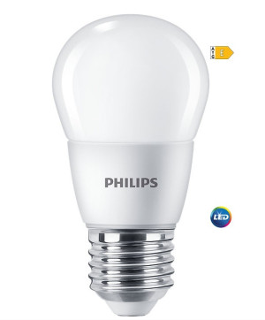 Żarówka LED E27 kulka grzybek P48 7W 806lm 230VAC CorePro lustre, barwa światła neutralna biel 4000K, ekw.60W 15000h; PHILIPS