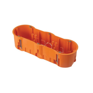 Puszka końcowa PK 60 potrójna do płyt gipsowych głęboka, pomarańczowa; A.0041PG, PAWBOL