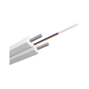 Kabel światłowodowy tc FTTH-2J, G.657A1, FRP, biały, szpula 1000m; 26405, ELPIO