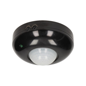 Czujnik ruchu natynkowy 360st. IP20, 1200W, czarny